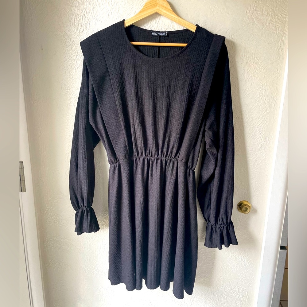 ZARA black woven dress L